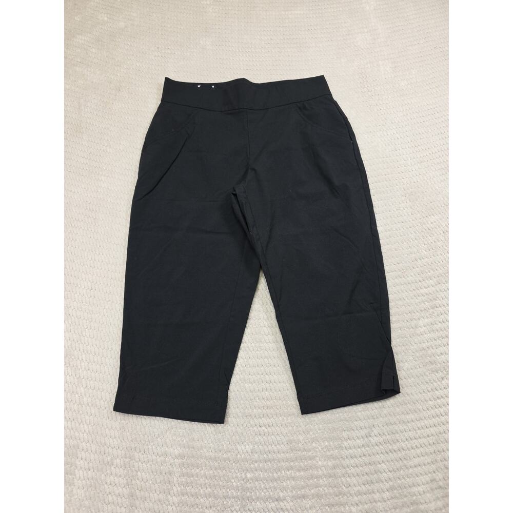 Columbia Capri Pants Womens Medium Black Outdoor Hiking Elastic Waist